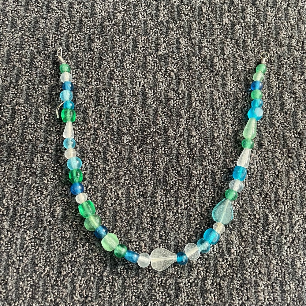 Vintage Handmade Chunky Glass Beaded Necklace